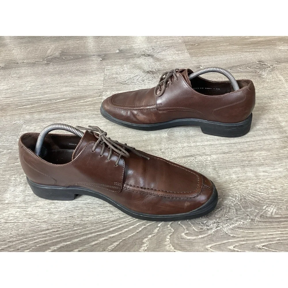 Cole Haan C10697 Stylar Split Toe Leather Brown Apron Oxford Shoes Men's Size 9